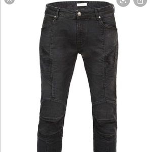 Pierre Balmain Faded Skinny Biker Jeans